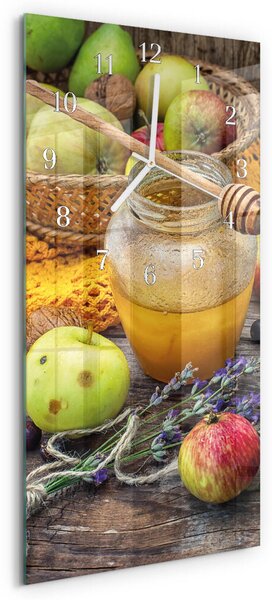 Skleněné hodiny vertikální Podzimní stůl zsppb-30x60-00079686