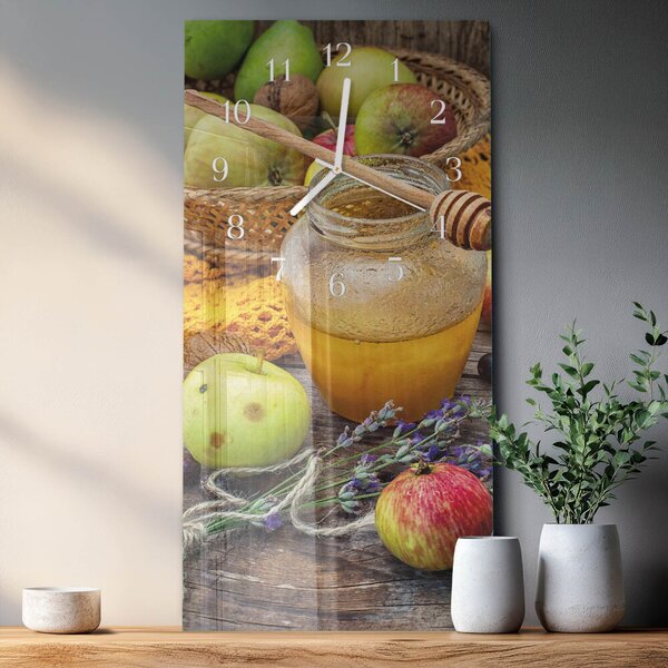 Skleněné hodiny vertikální Podzimní stůl zsppb-30x60-00079686