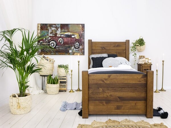Borovicová postel Rustyk / Dobromir 90 cm