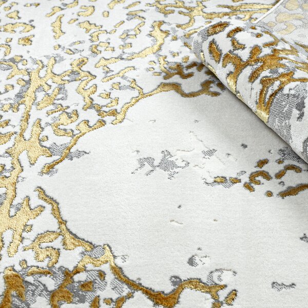 Dywany Łuszczów, Kusový koberec Allure 1961 gold/white, 80x150, žlutá, kancelář