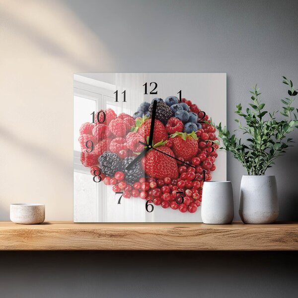 Skleněné hodiny na stěnu Ovoce zskc-30x30-00180355