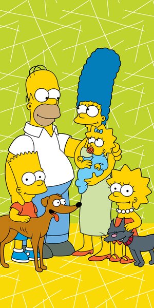 Jerry Fabrics Osuška The Simpsons family "green 02" - 70x140 cm, 100% bavlna