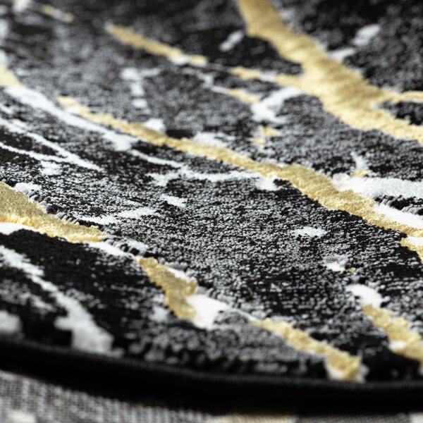 Dywany Łuszczów, Kusový koberec Allure 1963 black/gold, 120x170, černá, kancelář