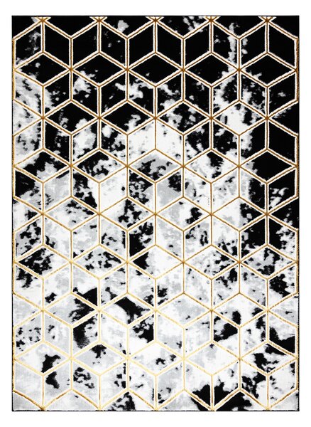 Dywany Łuszczów, Kusový koberec Allure 1966 black/gold, 80x150, žlutá, kancelář