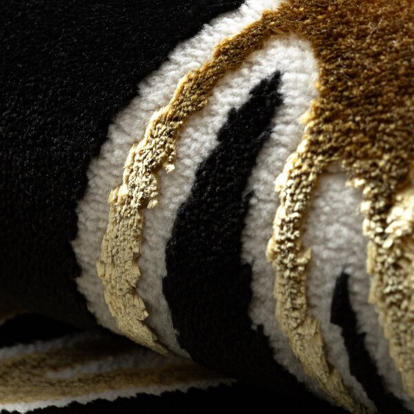 Dywany Łuszczów, Kusový koberec Allure 1964 black/gold, 120x170, černá, kancelář