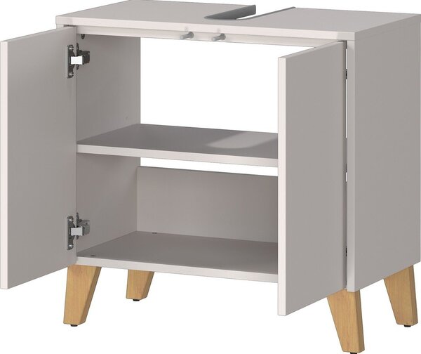 Krémová matná skříňka pod umyvadlo 60x59 cm Arnea – Germania