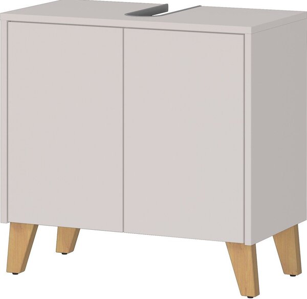 Krémová matná skříňka pod umyvadlo 60x59 cm Arnea – Germania