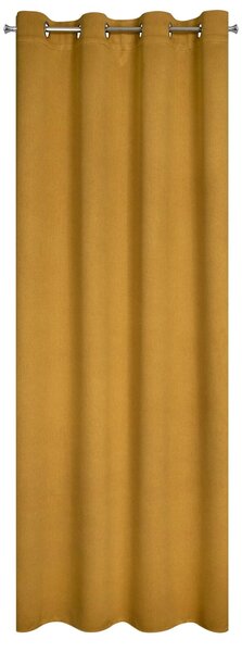 ZATEMŇOVACÍ ZÁVĚS NA KROUŽCÍCH CARLO 135X250 CM HOŘČICOVÁ