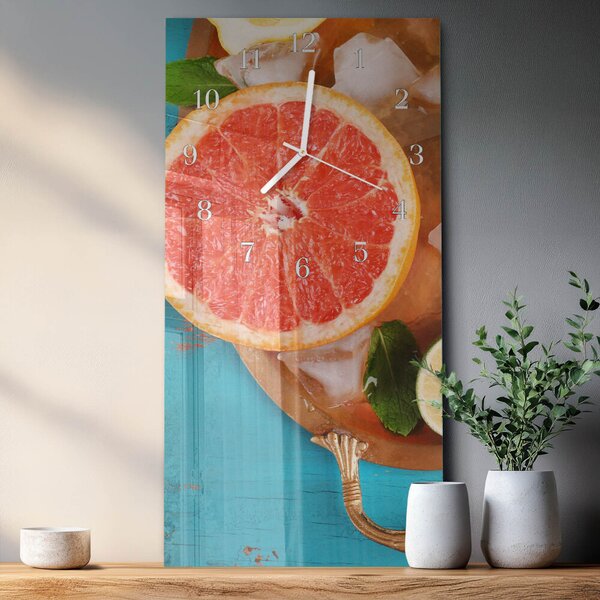 Skleněné hodiny vertikální Grapefruit zsppb-30x60-00084532