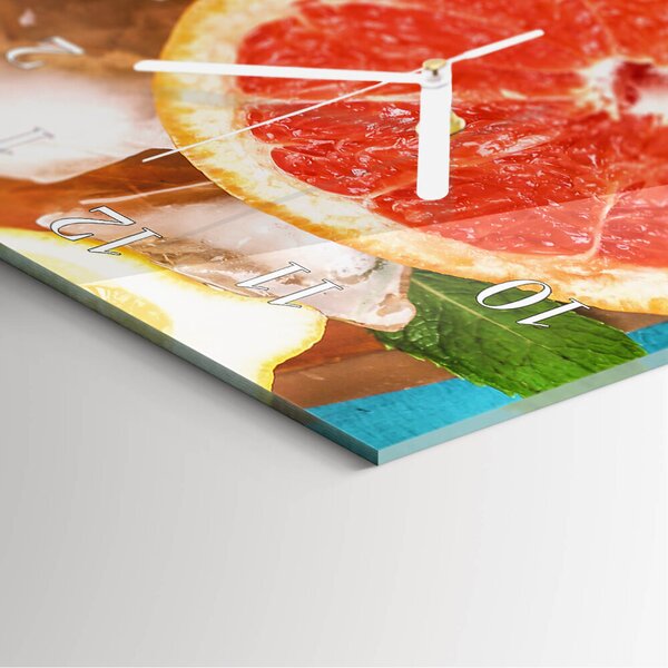 Skleněné hodiny vertikální Grapefruit zsppb-30x60-00084532