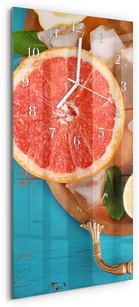 Skleněné hodiny vertikální Grapefruit zsppb-30x60-00084532