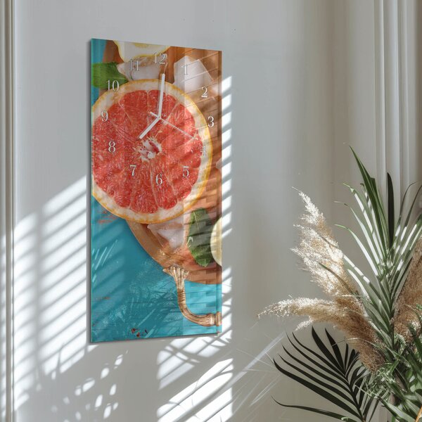 Skleněné hodiny vertikální Grapefruit zsppb-30x60-00084532