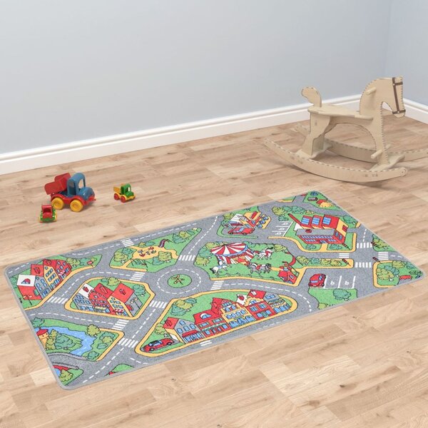 Hrací koberec se smyčkovým vlasem - vzor Městská silnice | 190x290