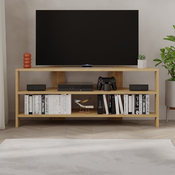 Rohový TV stolek Houseland Thales dub přírodní