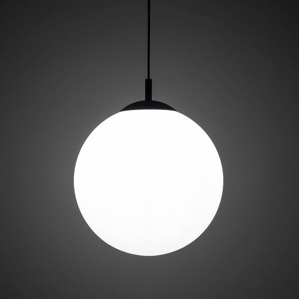 TK Lighting Závěsné svítidlo Esme, opálové sklo, jedno světlo, Ø 35 cm, stmívatelný, Bílá / opál, Obývací pokoj / jídelna, Sklo, Moderní, Koule