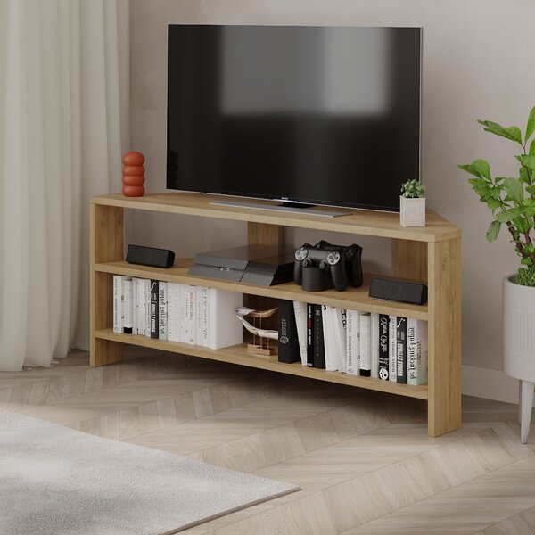 Rohový TV stolek Houseland Thales dub přírodní