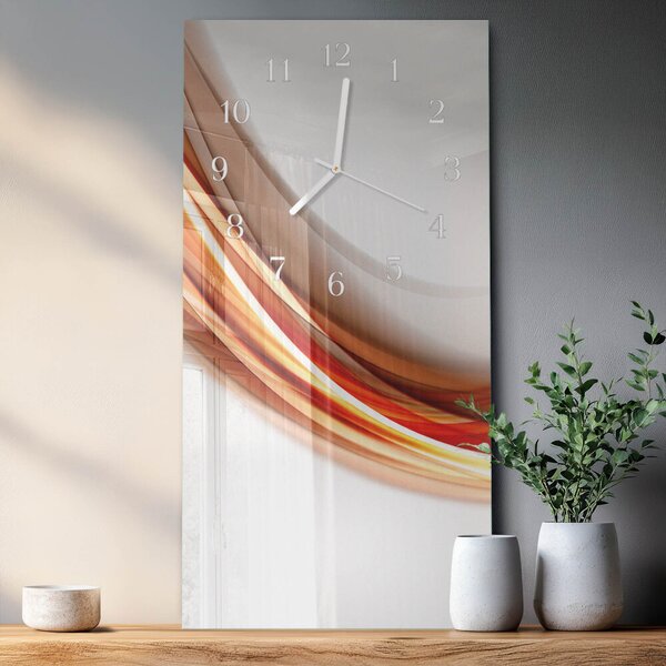 Skleněné hodiny vertikální Abstraktní čáry zsppb-30x60-00080927