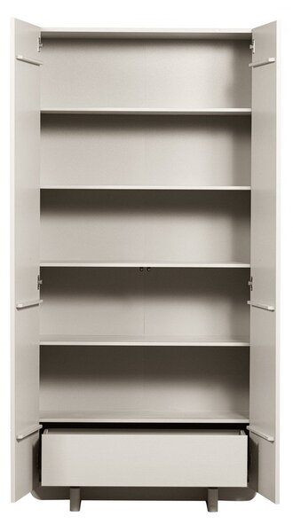 Krémová modulární skříňka z borovicového dřeva 101x210 cm Basu – WOOOD