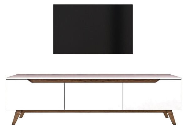 TV stolek/skříňka Damien (bílá + ořech). Akce -23%