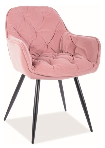 Jídelní židle CHERRY MATT VELVET Barva: Růžová / velvet 63