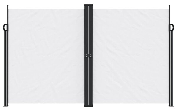 Zatahovací boční markýza bílá 200 x 1 000 cm