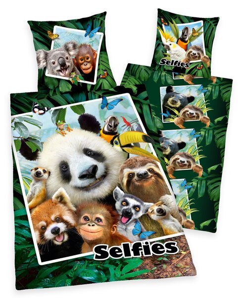 Herding Povlečení Džungle selfies - 140x200, 70x90 - 100% bavlna