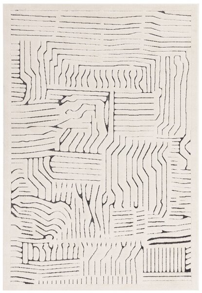 Tribeca Design Kusový koberec Baymax Ivory Charcoal Route Rozměry: 120x170 cm