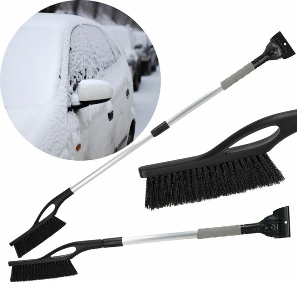 Škrabka na auto se smetáčkem 127 cm SPRINGOS HA5245 černá