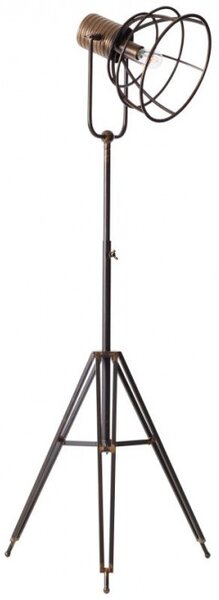 Brilliant 93080/46 Stojací lampa REECE trojnožka ČERNÁ OCEL