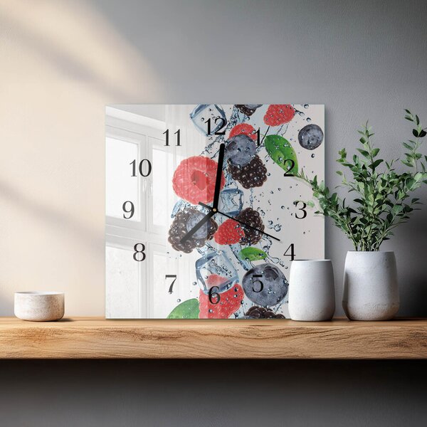 Skleněné hodiny na stěnu Ovocná zmrzlina zskc-30x30-00179772