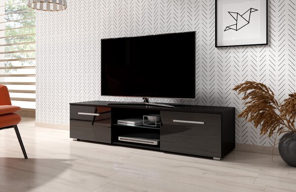 EU TV stolek MOON 140 cm - černá / černá