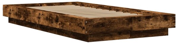 Rám postele s LED osvětlením kouřový dub 75 x 190 cm kompozit 3281158