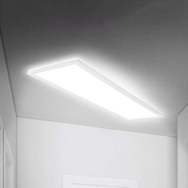 Briloner Panel Move LED, senzor, 98 x 20 cm, IP44, plast, bílý, Bílá / opál, Chodba, Plast