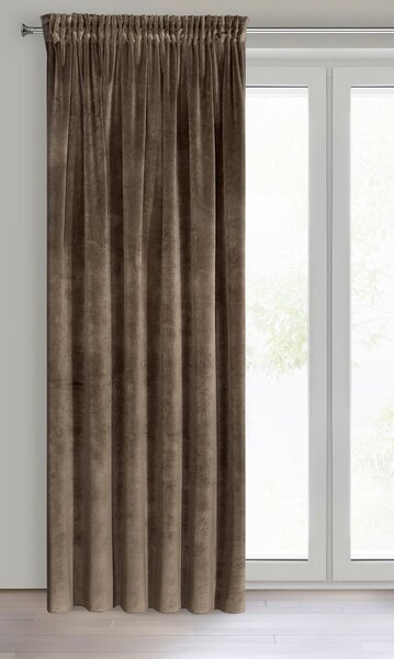 ZATEMŇOVACÍ ZÁVĚS NA PÁSCE RIA 140X270 CM HNĚDÁ