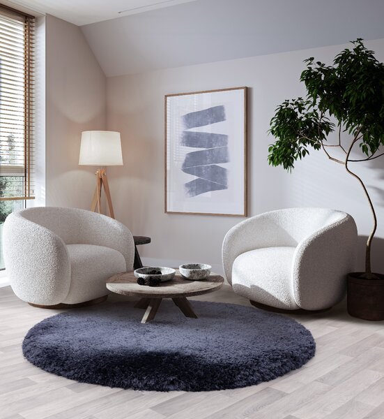 Tribeca Design Kusový kruhový koberec Cookie Navy Rozměry: 150x150 cm