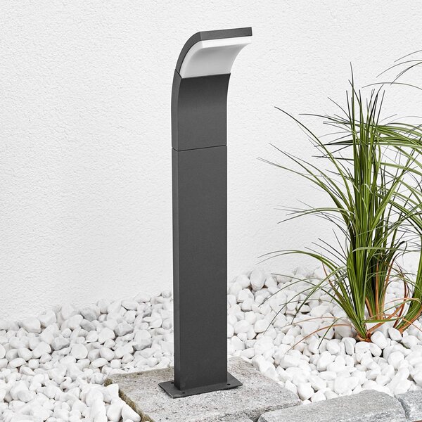 Lucande Timm LED osvětlení cesty, 60 cm, antracit, kov, IP54, Černá, Hliník, Moderní