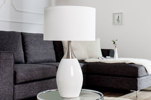 Stolní lampa CARLY 60 cm – bílá