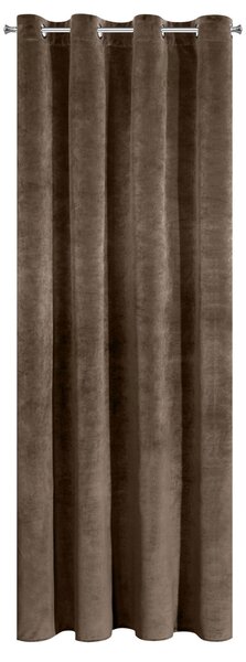 ZATEMŇOVACÍ ZÁVĚS NA KROUŽCÍCH RIA 140X250 CM HNĚDÁ