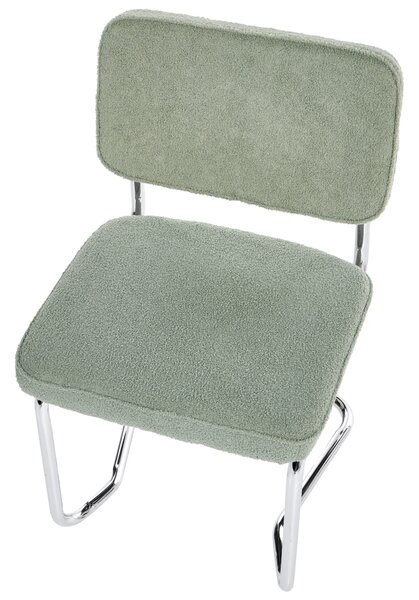 Sada 2 jídelních židlí IRWIN Buklé Světle zelená