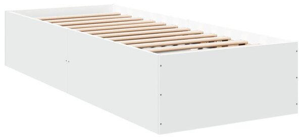 Rám postele bílý 90 x 190 cm kompozitní dřevo 3281063