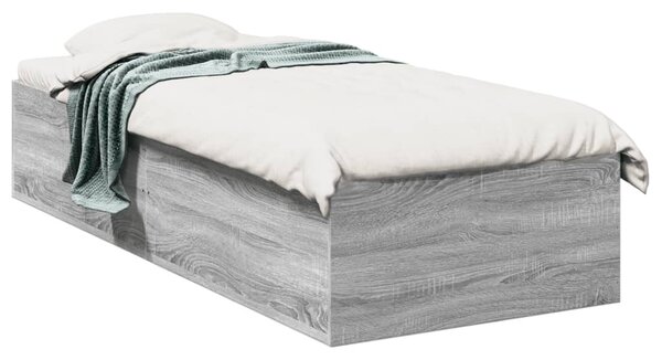 Rám postele šedý sonoma 90 x 200 cm kompozitní dřevo 3281061