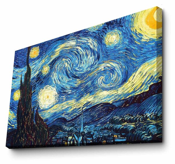ASIR Obraz na plátně reprodukce HVĚZDNÁ NOC V. V. GOGH 100 cm