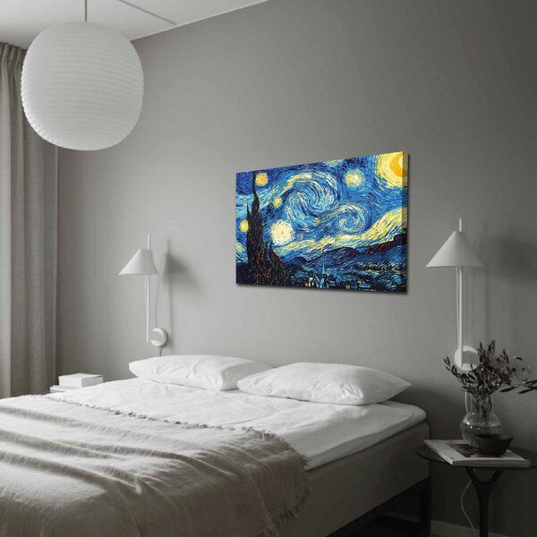 ASIR Obraz na plátně reprodukce HVĚZDNÁ NOC V. V. GOGH 100 cm