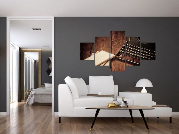 Obraz psacího stroje (125x70 cm)