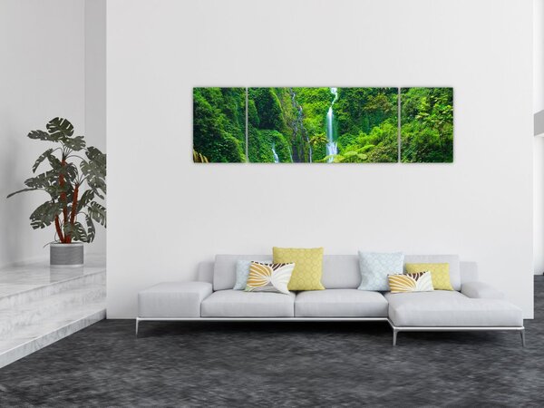Obraz - Vodopády Madakaripura, východní Java, Indonésie (170x50 cm)