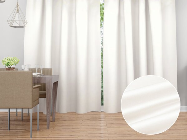Biante Saténový závěs LUX-052 Smetanově bílý 140x140 cm
