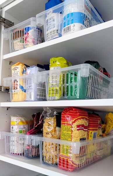 Usporadejto.cz Úložný koš, box a organizér extra hluboký 50cm x 20cm INVA, transparentní