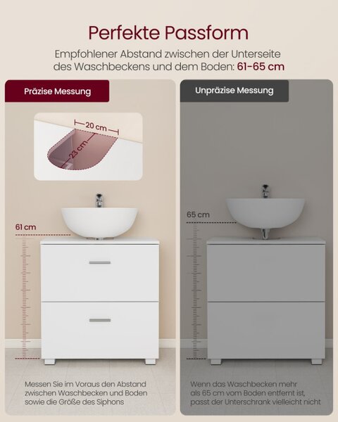 Skříňka pod umyvadlo BBK520WB01