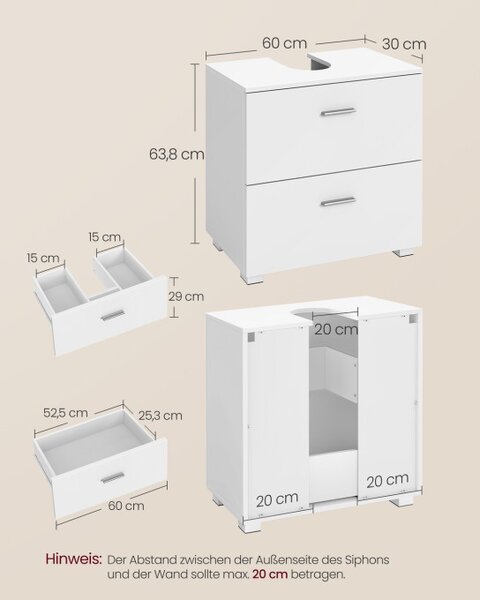 Skříňka pod umyvadlo BBK520WB01