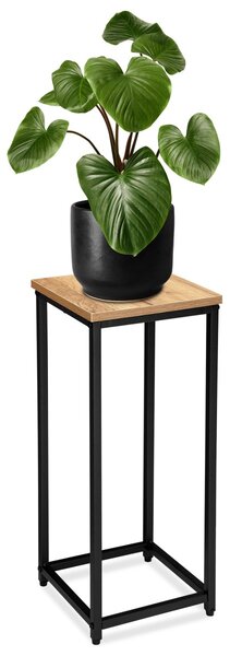 TZB Květinový stojan Loft Arben 60 cm černý/dub Craft